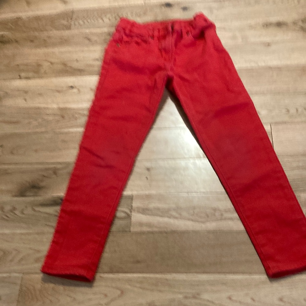 Crew cuts every day red jeans, skinny’s